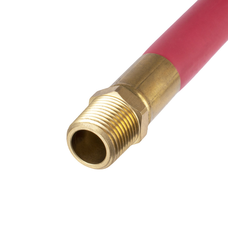 Kırmızı EPDM 1/2'' X 50FT, basınçlı hava için NPT erkek kauçuk hava hortumu montajı