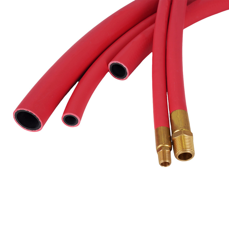 Kırmızı EPDM 1/2'' X 50FT, basınçlı hava için NPT erkek kauçuk hava hortumu montajı