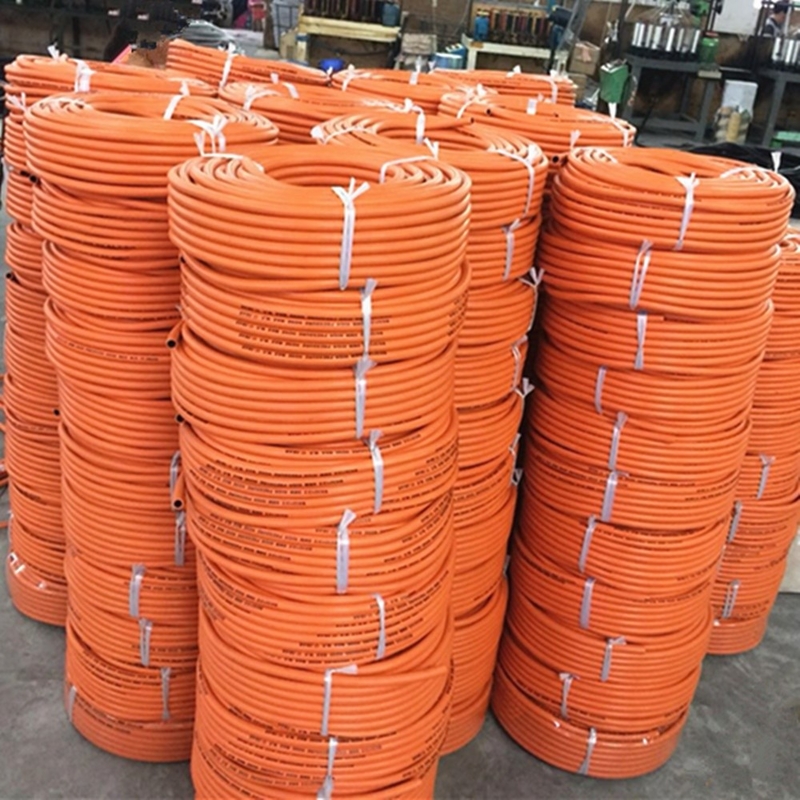 Esnek Turuncu 50ft/100ft Kullanım Dayanıklı W. P 20bar 10mm Turuncu LPG Gaz hortumu