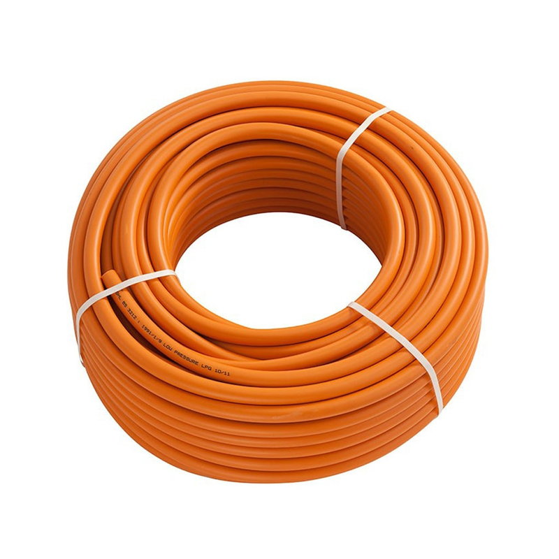 Esnek Turuncu 50ft/100ft Kullanım Dayanıklı W. P 20bar 10mm Turuncu LPG Gaz hortumu