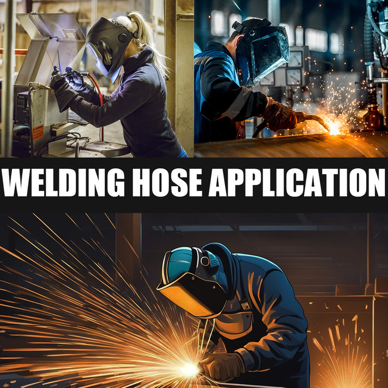 Sıcak Satış ISO3821 Sınıf R 10mm EPDM Oksijen / Asetilen için Çift Kaynaklı Kauçuk hortumu
