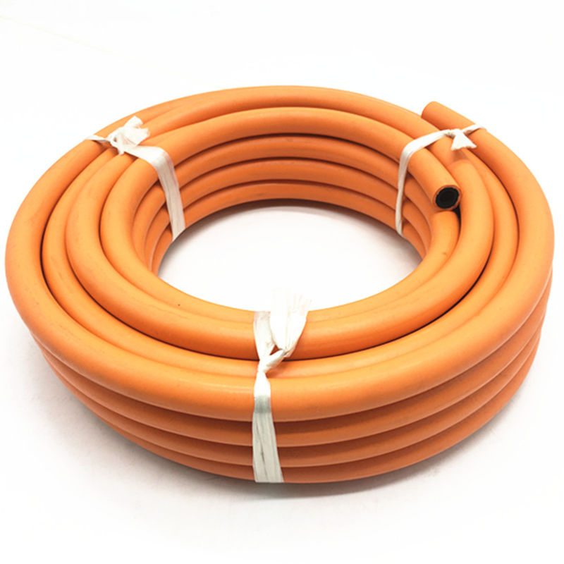 Esnek Turuncu 50ft/100ft Kullanım Dayanıklı W. P 20bar 10mm Turuncu LPG Gaz hortumu